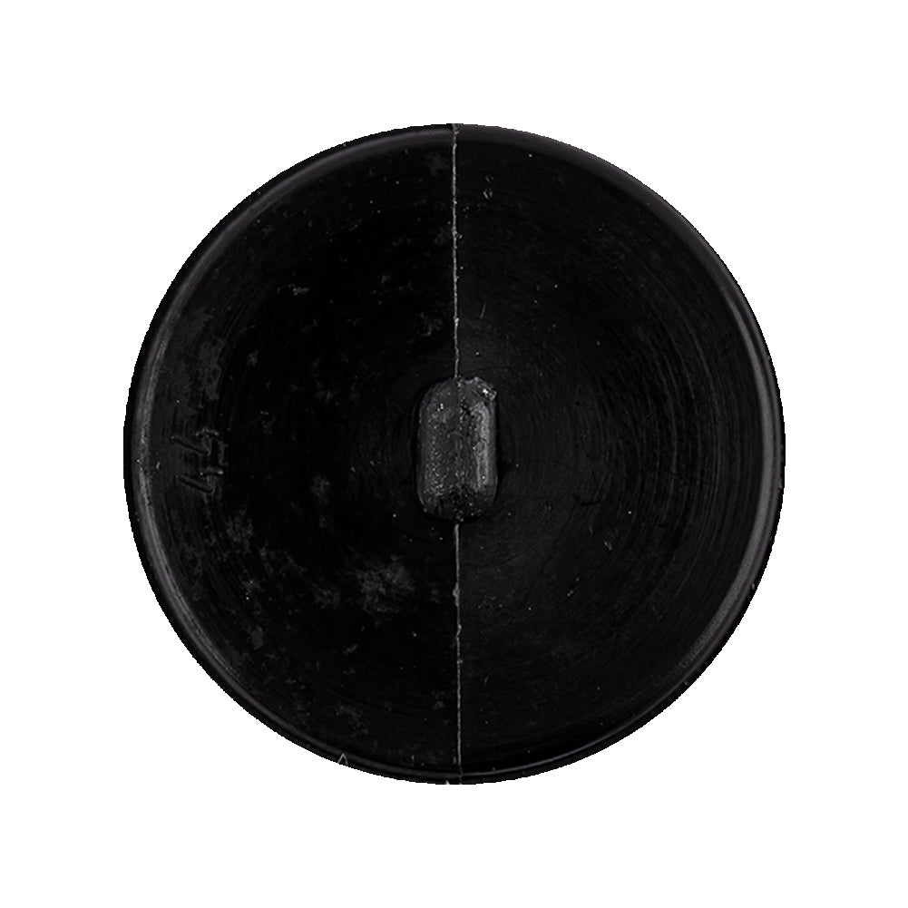 Italian Black Faceted Geometric Convex Shank Back Button - 44L/28mm
