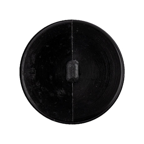 Italian Black Faceted Geometric Convex Shank Back Button - 44L/28mm