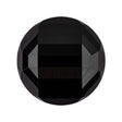 Italian Black Faceted Geometric Convex Shank Back Button - 44L/28mm