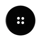 Italian Black Dome Shaped Dimensional 4-Hole Button - 44L/28mm