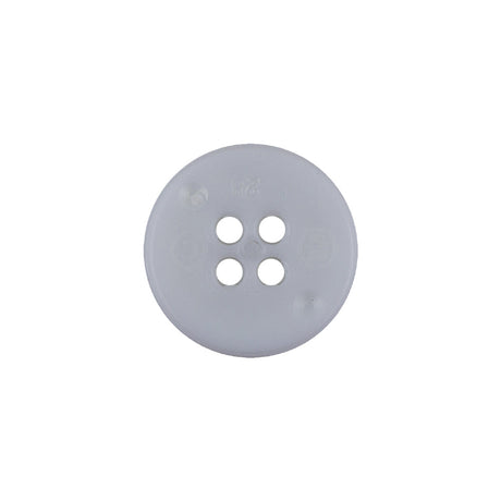 Italian White Casted 4-Hole Nylon Button - 28L/18mm