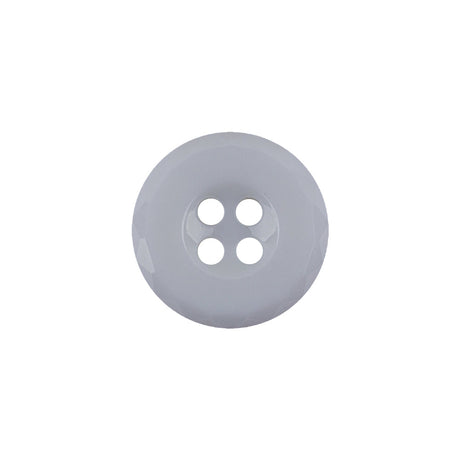 Italian White Casted 4-Hole Nylon Button - 28L/18mm