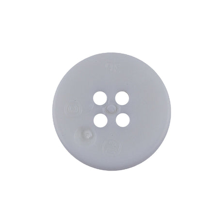 Italian White Casted 4-Hole Nylon Button - 36L/23mm