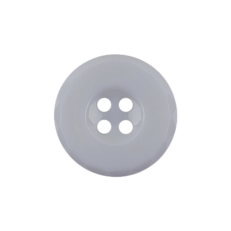 Italian White Casted 4-Hole Nylon Button - 36L/23mm