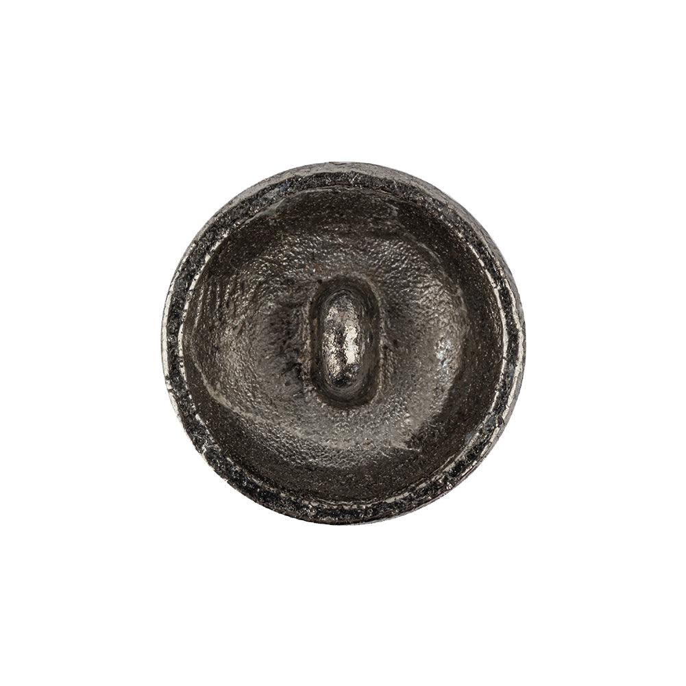 Italian Silver Cast Metal and Rhinestone Shank Back Button - 36L/23mm