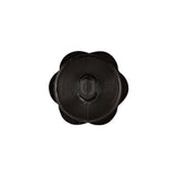 Italian Black Floral and Geometric Shank Back Nylon Button - 32L/20mm
