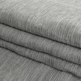 Italian Heathered Gray Gauzy Crinkled Viscose Scrim