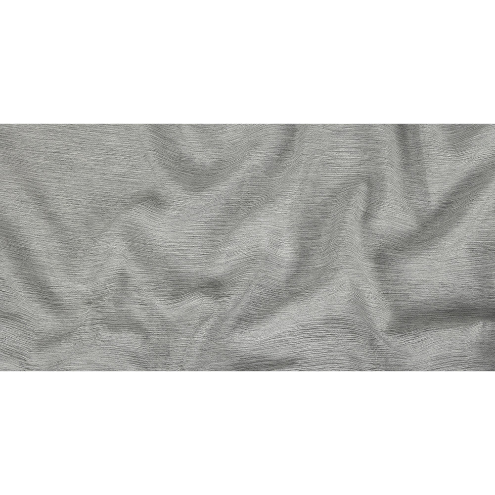 Italian Heathered Gray Gauzy Crinkled Viscose Scrim