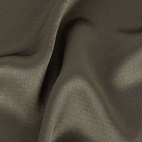 Army Green Satin-Faced Crepe