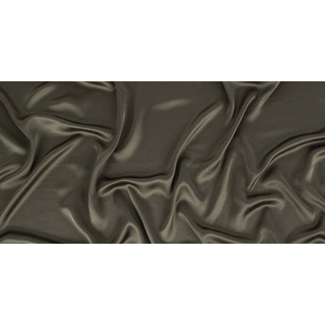 Army Green Satin-Faced Crepe