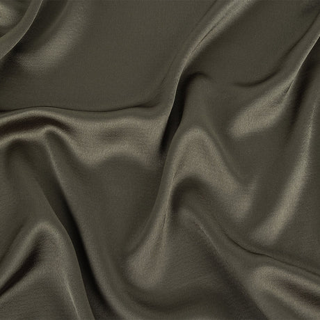 Army Green Satin-Faced Crepe