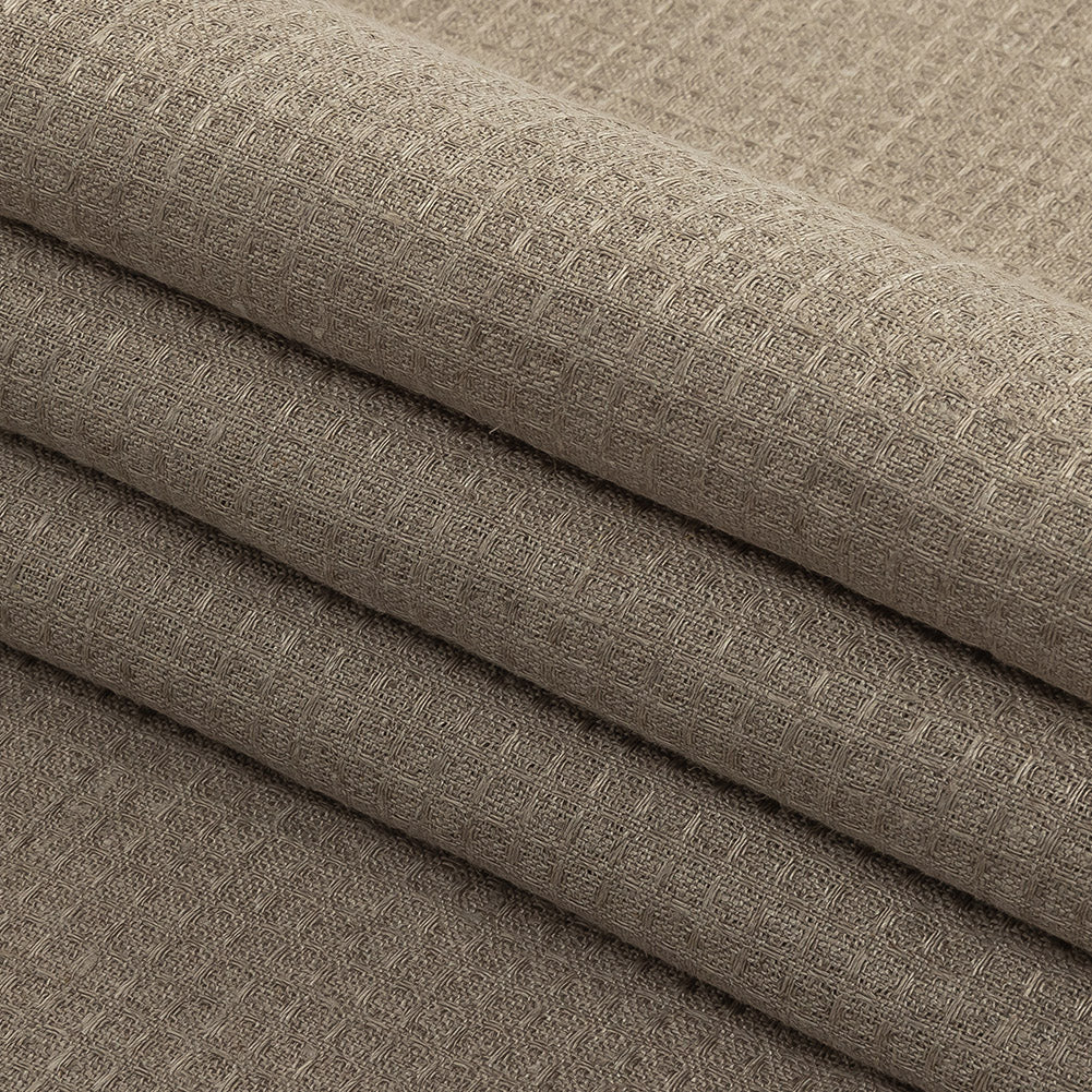 Natural Waffle Woven Linen Dobby