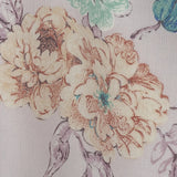 Lilac Floral Printed Linen Woven