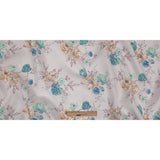 Lilac Floral Printed Linen Woven
