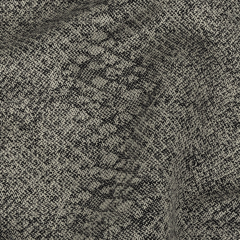 Black and Gray Python Patterned Linen Jacquard
