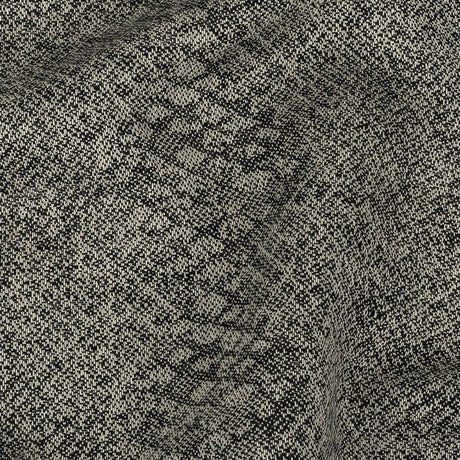 Black and Gray Python Patterned Linen Jacquard