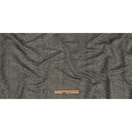 Black and Gray Python Patterned Linen Jacquard