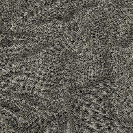 Black and Gray Python Patterned Linen Jacquard