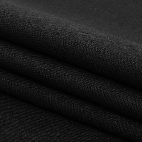 Elko Black Medium Weight Linen Woven