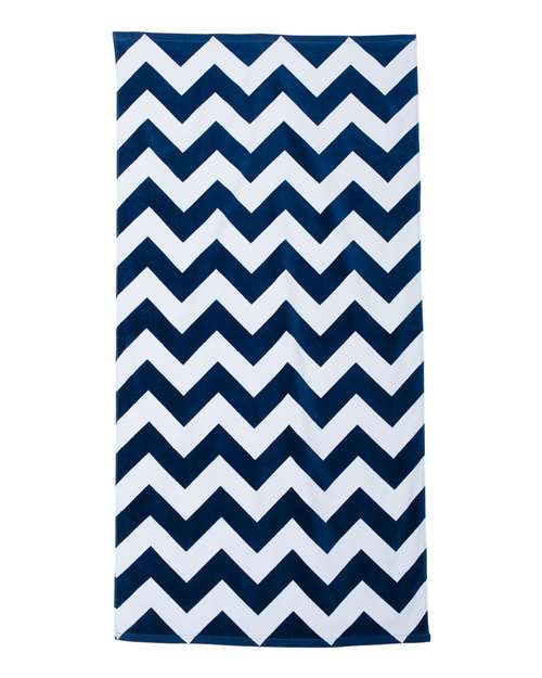 Chevron Velour Beach Towel