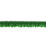 Grass Green Ruffled Stretch Lace Trimming - 0.625"