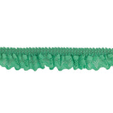 Spearmint Ruffled Stretch Lace Trimming - 1"