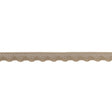 Desert Beige Scalloped Edge Lace Geometric Trimming - 0.5"