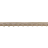 Desert Beige Scalloped Edge Lace Geometric Trimming - 0.5"
