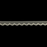 Antique White Scalloped Edge Lace Geometric Trimming - 0.5"