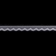 Snow White Scalloped Edge Lace Geometric Trimming - 0.5"