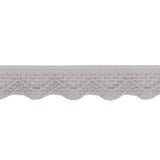 Mauve Shadows Scalloped Edge Lace Geometric Trimming - 0.5"