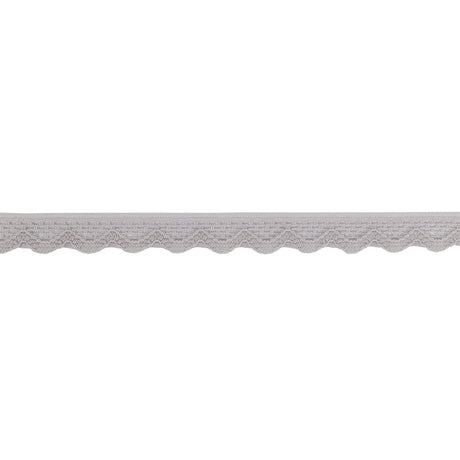 Mauve Shadows Scalloped Edge Lace Geometric Trimming - 0.5"