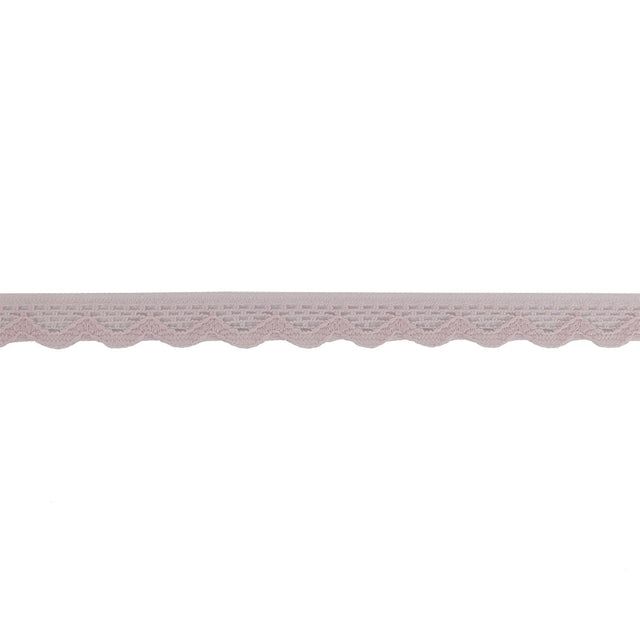 Primrose Pink Scalloped Edge Lace Geometric Trimming - 0.5"