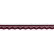Wine Scalloped Edge Lace Geometric Trimming - 0.5"