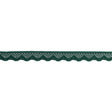 Hunter Green Scalloped Edge Lace Geometric Trimming - 0.5"