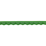 Grass Green Scalloped Edge Lace Geometric Trimming - 0.5"