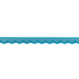 Sky Blue Scalloped Edge Lace Geometric Trimming - 0.5"