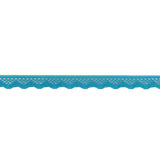 Sky Blue Scalloped Edge Lace Geometric Trimming - 0.5"