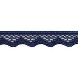 Black Iris Scalloped Edge Lace Geometric Trimming - 0.5"
