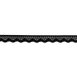 Black Scalloped Edge Lace Geometric Trimming - 0.5"
