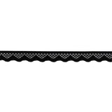 Black Scalloped Edge Lace Geometric Trimming - 0.5"