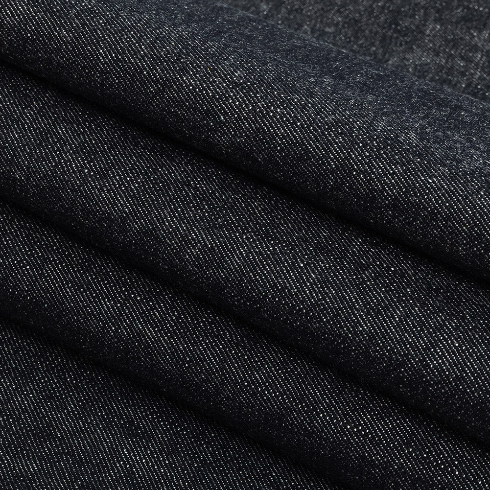Stiff Heavyweight Blue Graphite Cotton Denim Twill