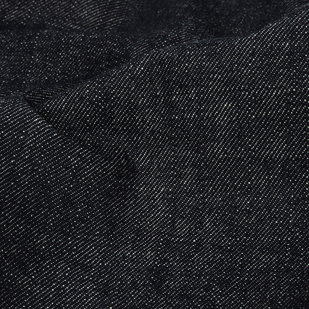 Stiff Heavyweight Blue Graphite Cotton Denim Twill
