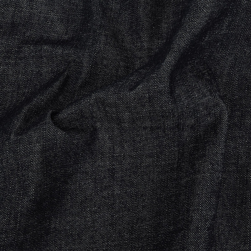 Stiff Heavyweight Blue Graphite Cotton Denim Twill