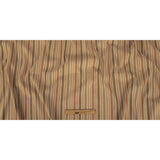 Olive, Tangerine and Smoke Gray Striped Stretch Linen and Rayon Woven