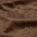 Floral Embossed Velour - Taupe and Metallic Rose Gold