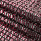 Stretch Knit with Square Metallic Sequins - Red Mahogany and Silver - Loud Lights Collection