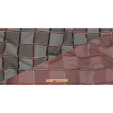 French Peat and Space Cherry Plaid Double Faced Jacquard Suiting