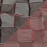 French Peat and Space Cherry Plaid Double Faced Jacquard Suiting