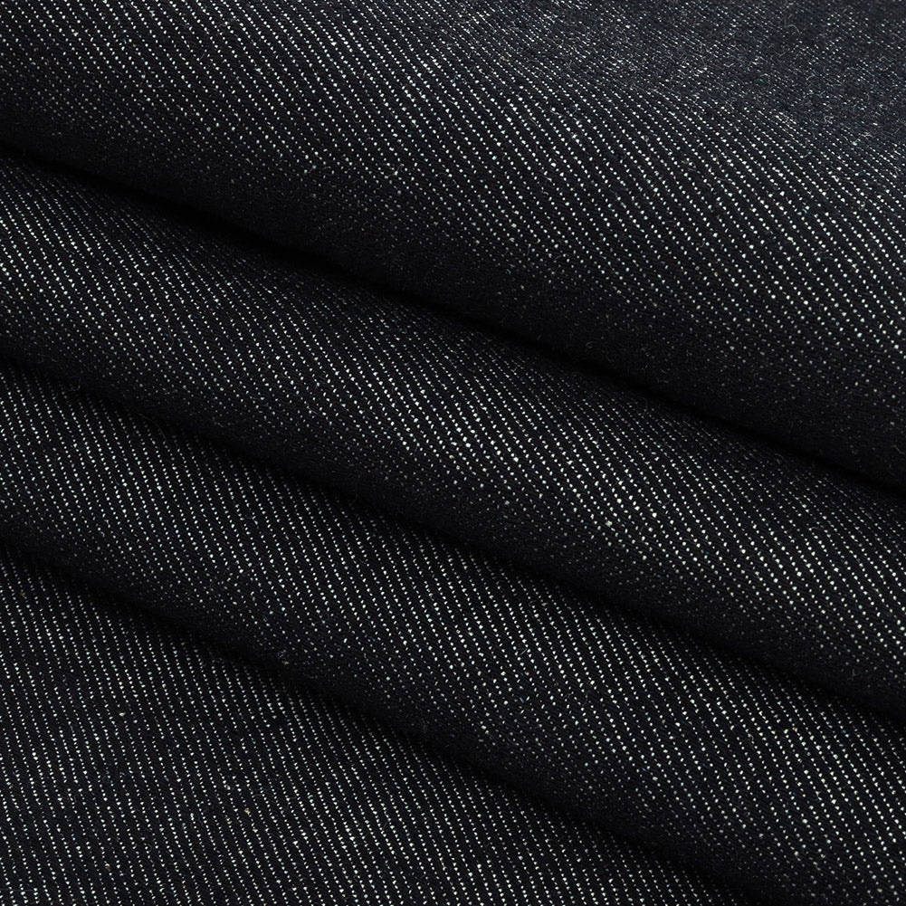 Medium Weight Midnight Navy Cotton Denim Twill